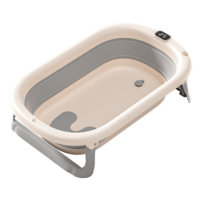 Large Portable Folding Baby Bathtub - Household Plastic Bath for Newborns