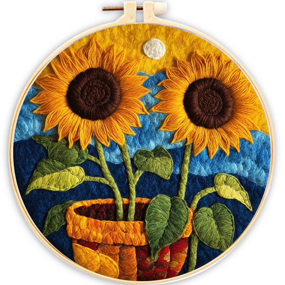Embroidery Needle Felt Blanket Painting Kit - House Decor & Crafts