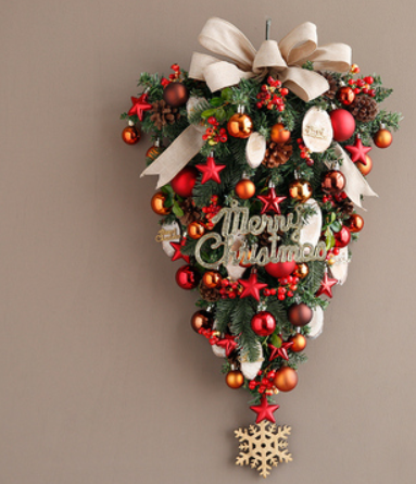 Christmas Wreath Door Wall Hanging Decoration for Festive Home Decor