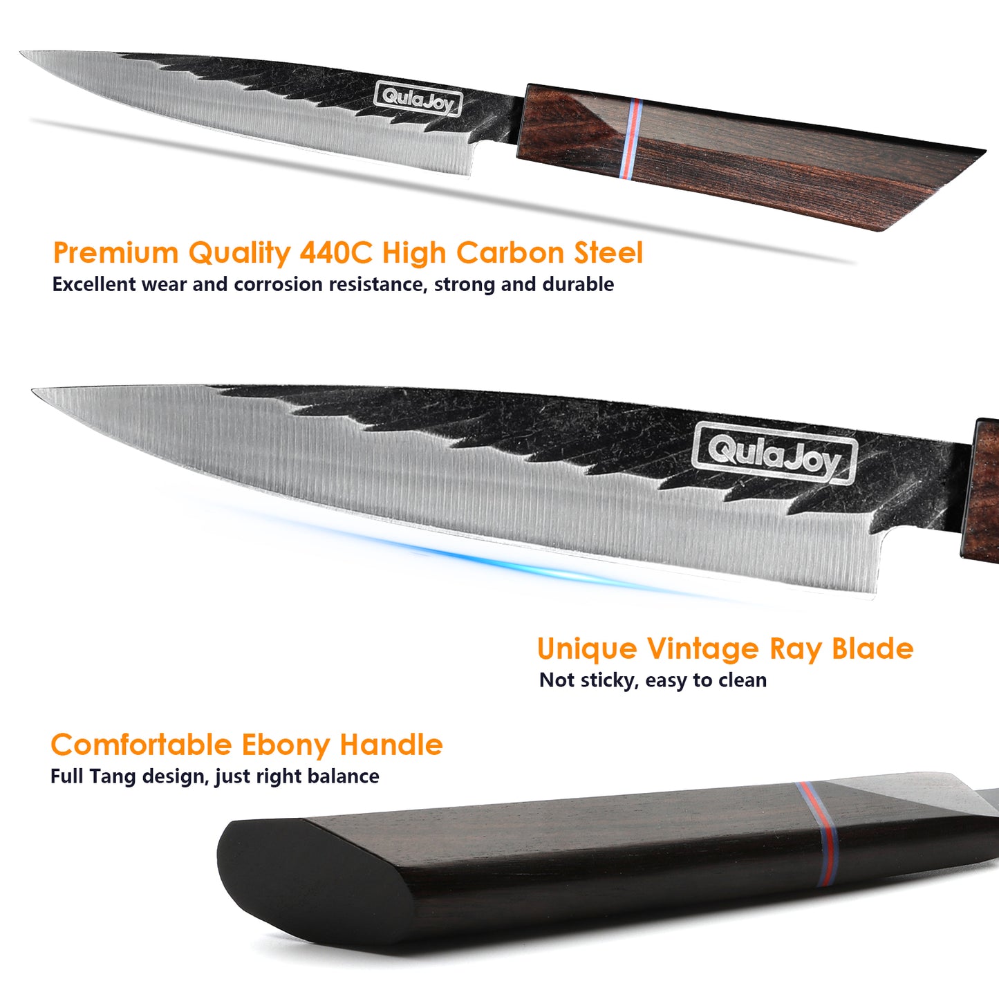 8-Inch Japanese Chef Knife - Hand Forged High Carbon Steel