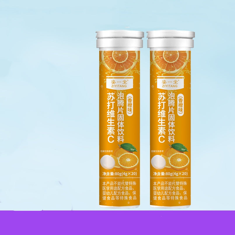 Soda VC Effervescent Tablets Orange Flavor 4g 20ct