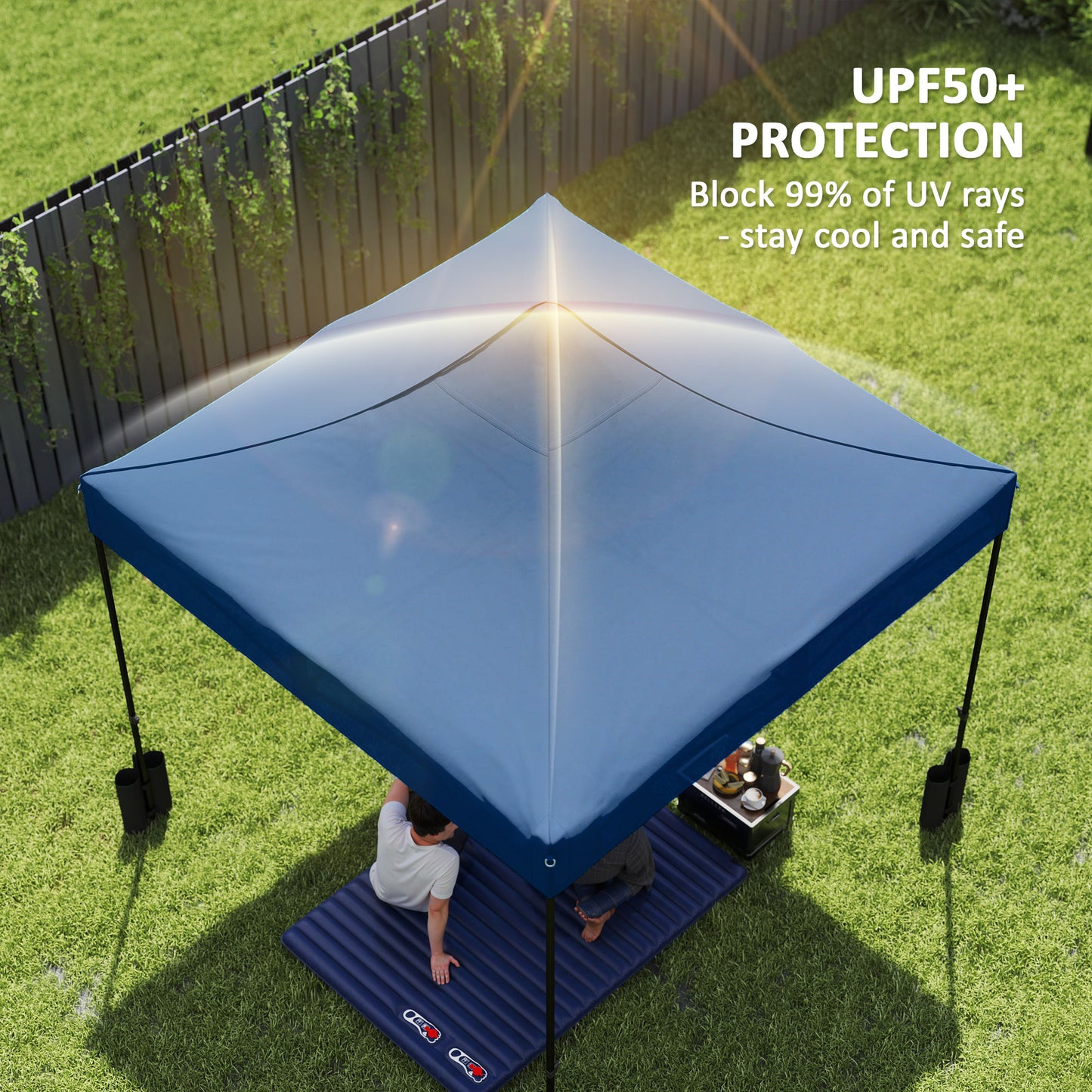 10x10 Replacement Canopy Top with Sand Bags - Navy Blue