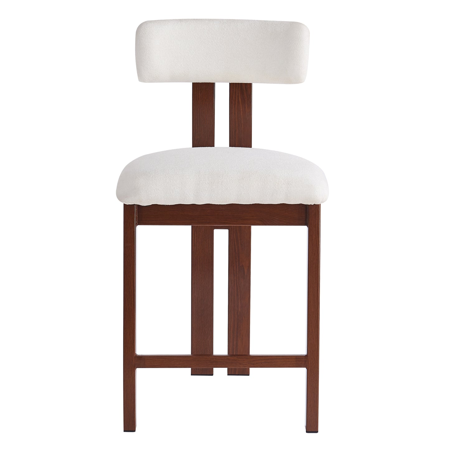 26.5 Stylish Round Stools With Low Back - Comfortable Upholstered
