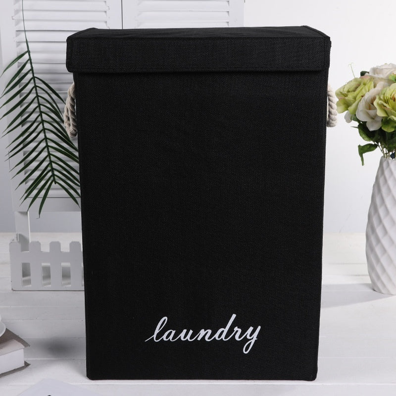 Foldable Laundry Basket with Handles - Large Linen Storage Bin for Home