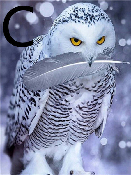 Owl Night Tree Pattern Embroidery Cross Stitch Kit - 5D Diamond Painting