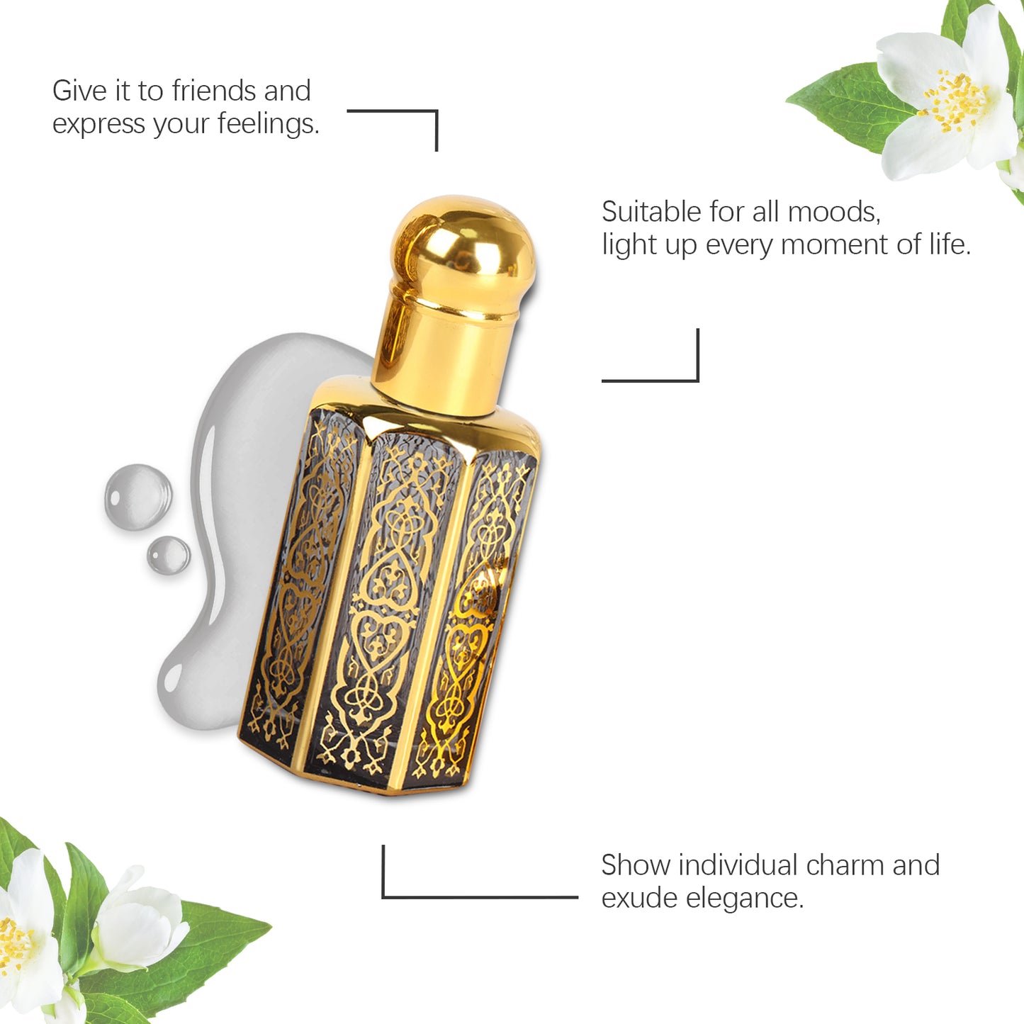 Tuberose Mood Roll-On Perfume Oil - 12ml Arabian Style Floral Fragrance