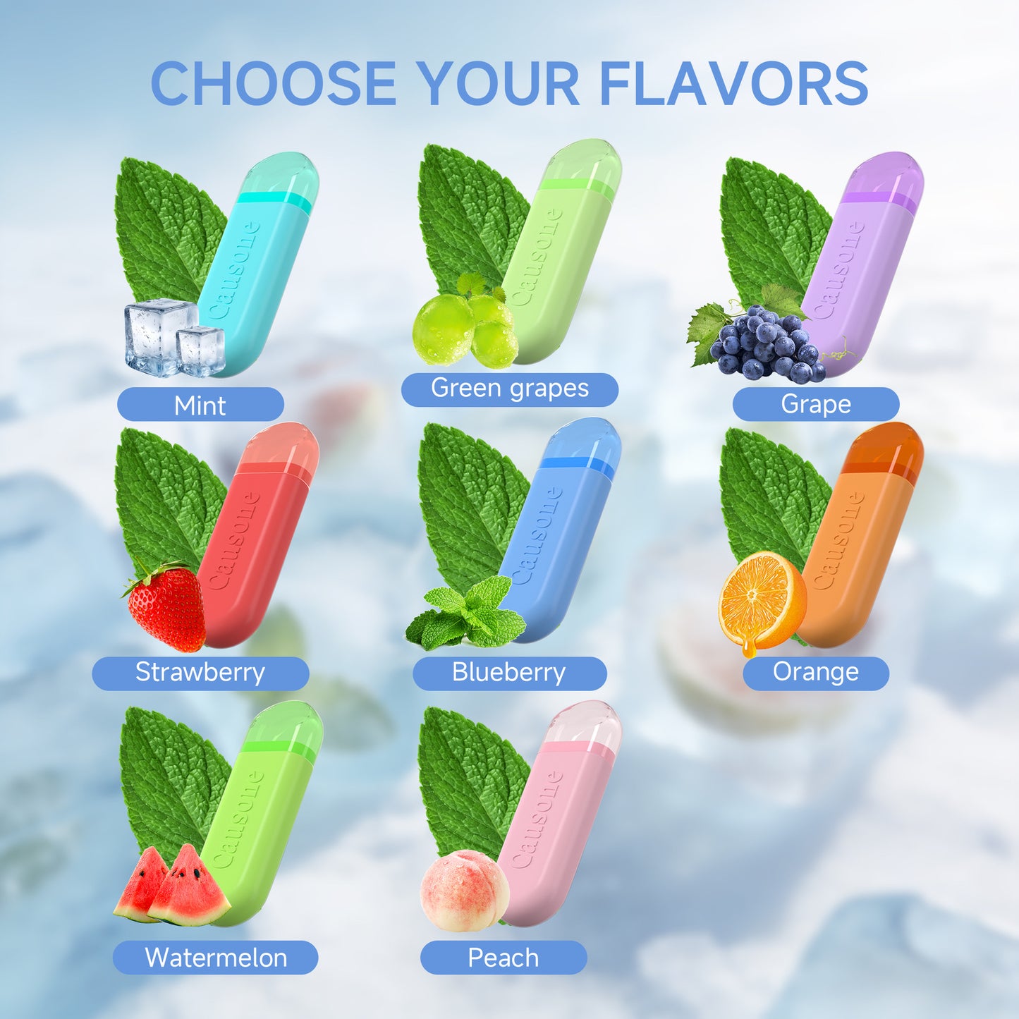Mint-Flavored Fruit-Scented Oral Freshening Stick - Breath Energizer
