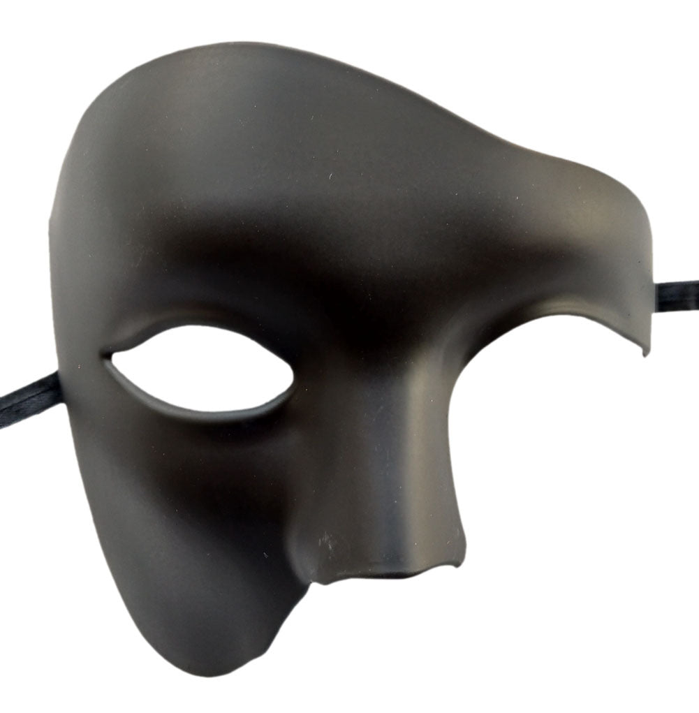 One-Eye Half Face Party Mask - Antique Gold Silver Black for Halloween