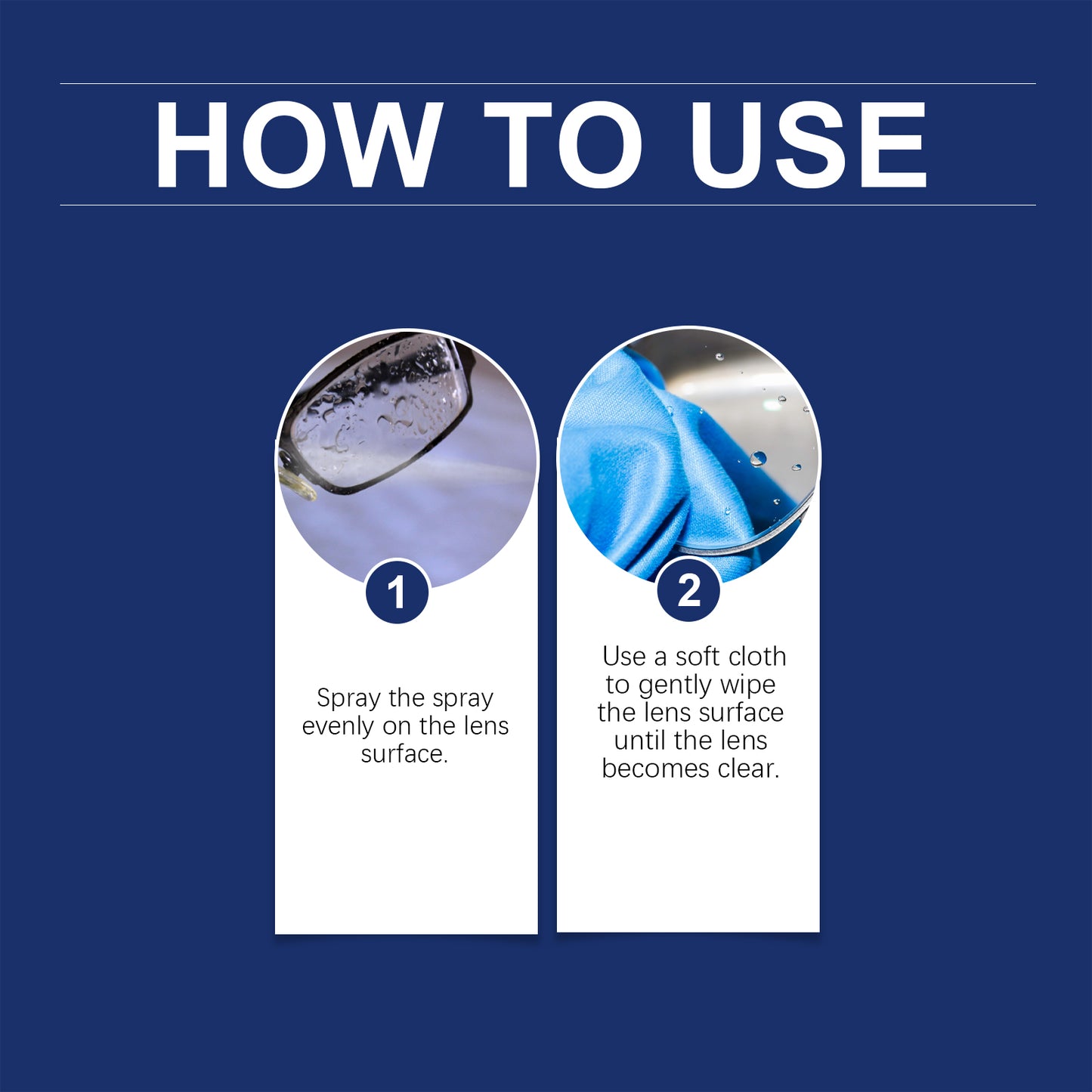 Anti-Fog Spray for Glasses - Waterproof Lens Cleaner