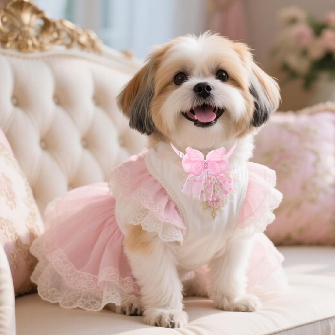 20Pcs Pet Bow Collars Set for Small Dogs & Cats - Multicolor Grooming Accessories