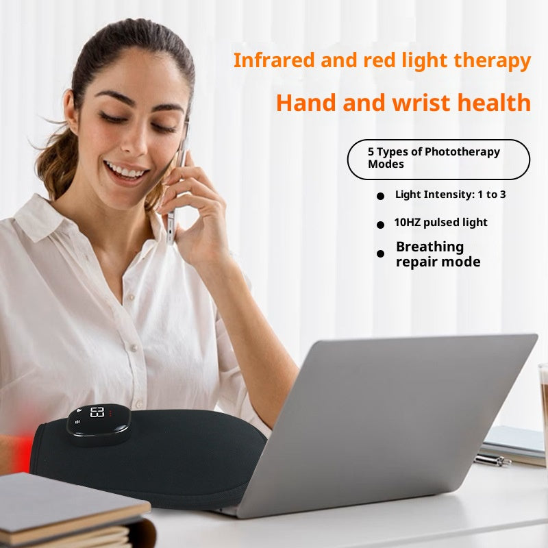 Red Light Therapy Heating Gloves - Black