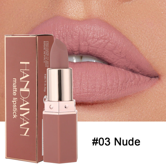 Waterproof Nude Matte Lipstick Set - Durable, 6 Colors for Lip Makeup