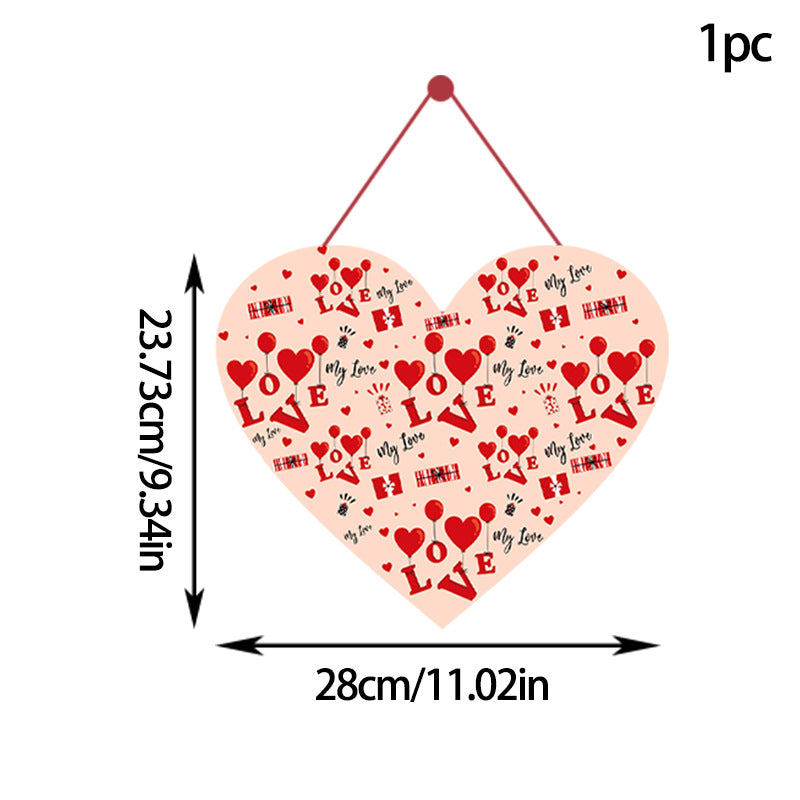 Valentine's Day Multi-Pink Love Pendant Set for Festive Decor