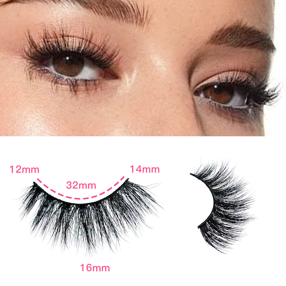 3D False Eyelashes - Multi-Layered Realistic Soft Lashes
