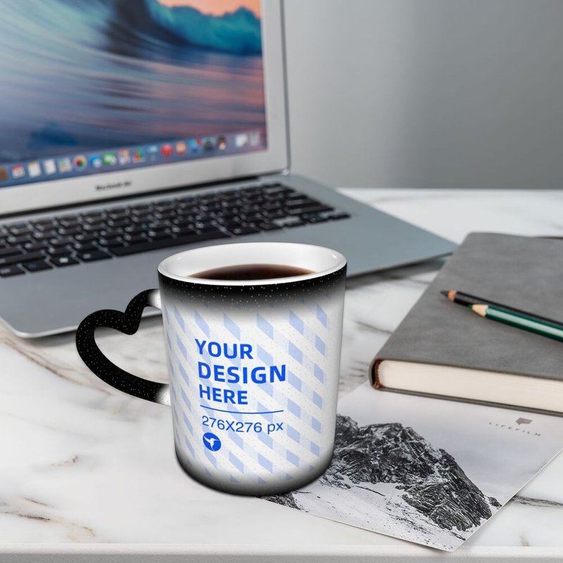 Color-Changing Mug with Comfort Handle - Starry Sky Design