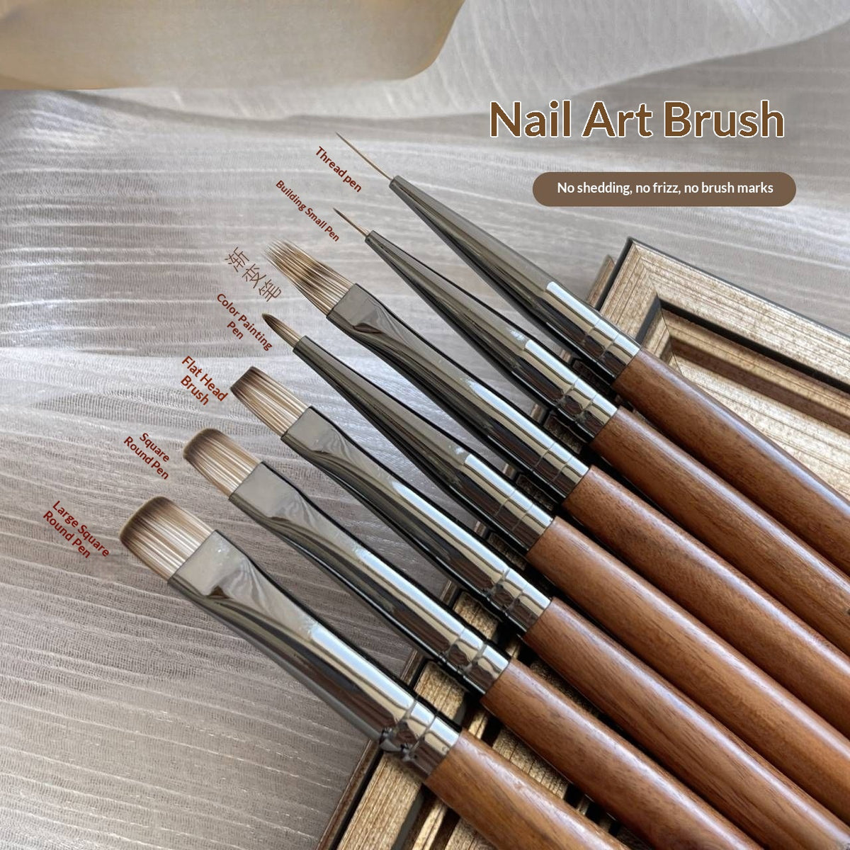 Wooden Nail Art Pen Set for Precise Nail Design and Detailing