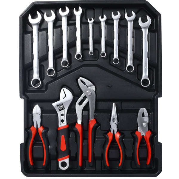 969-Piece Home Repair Tool Set with Rolling Toolbox and Storage Drawers