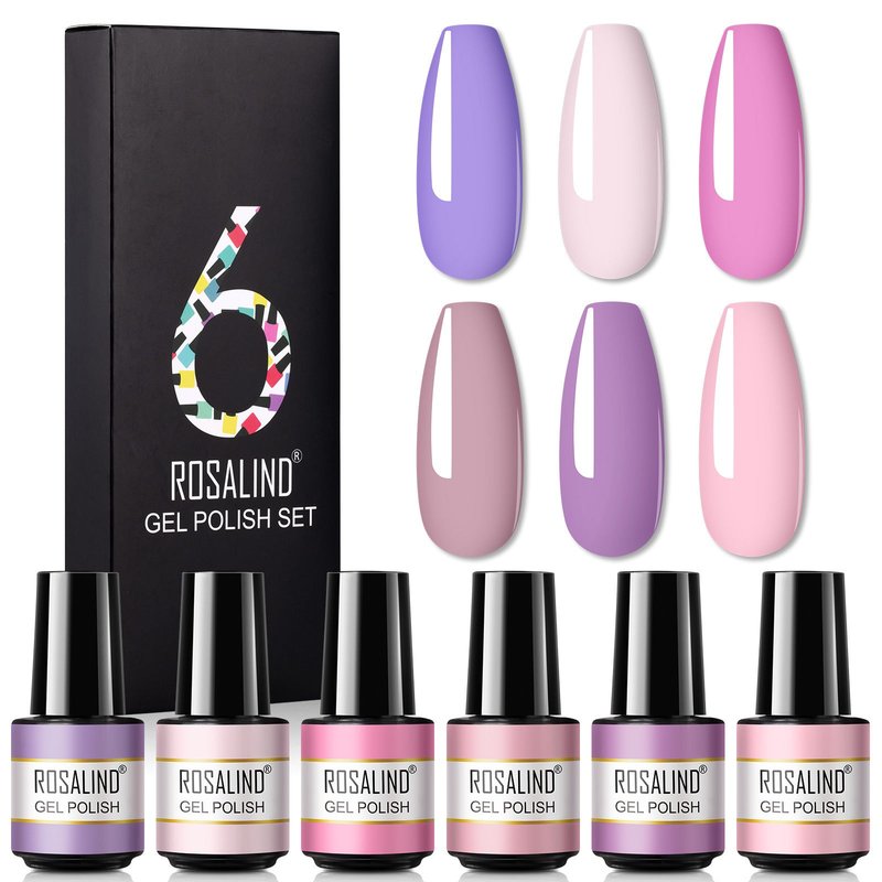 Glitter Nail Polish Set - 6 Piece Gel Kit