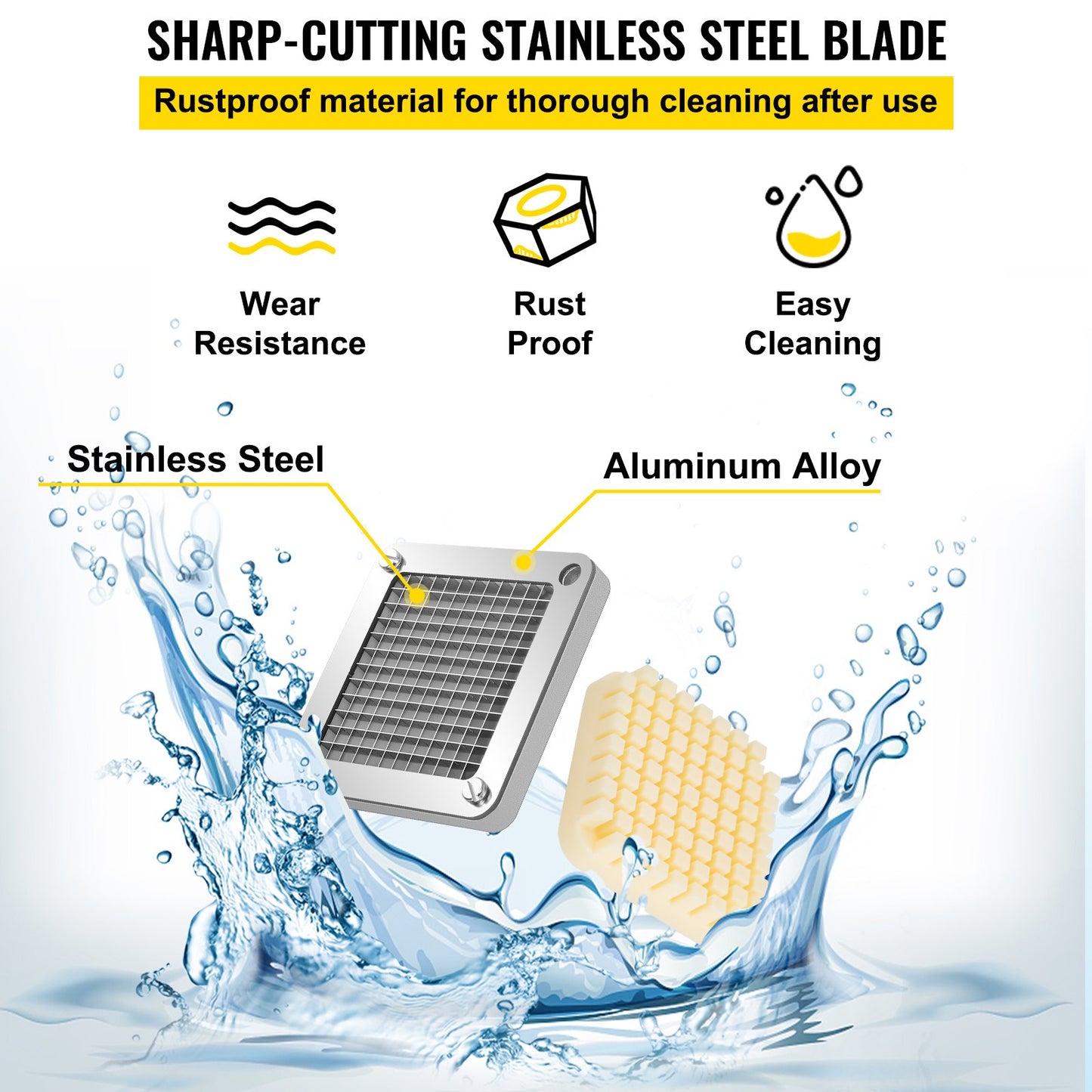Kitchen Chopper Blade Set - 1/4 Inch Stainless Steel Replacement for Vegetables & Fruits