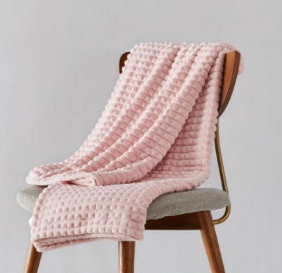 Flannel Plaid Bed Cover Blanket Sofa Throw Winter Nap Blanket European Style