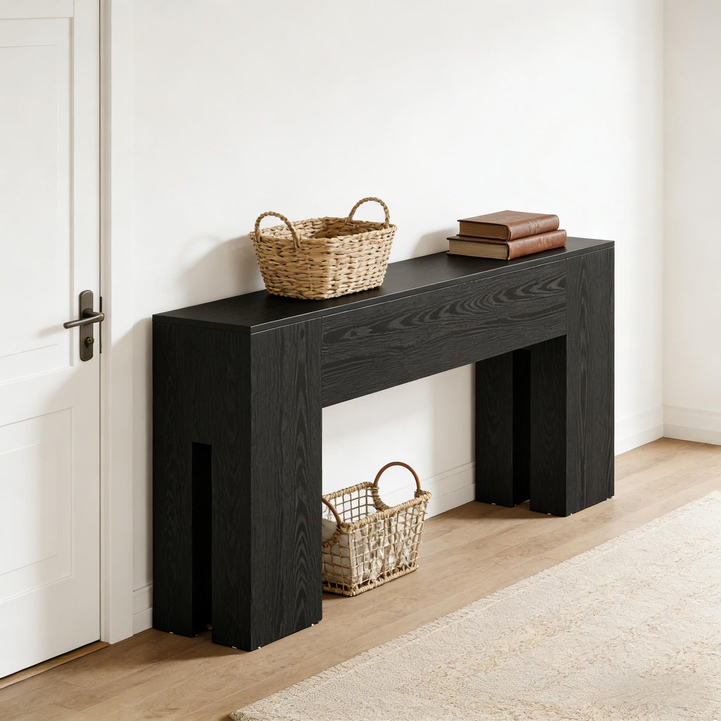 Wooden Console Table - Rustic Hallway Accent Table