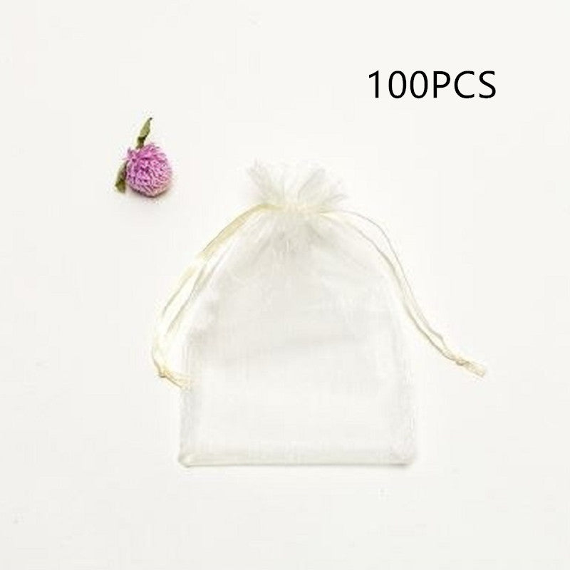 Jewelry Gift Bags 100PCS Drawstring Mesh Bags for Packaging and Storage