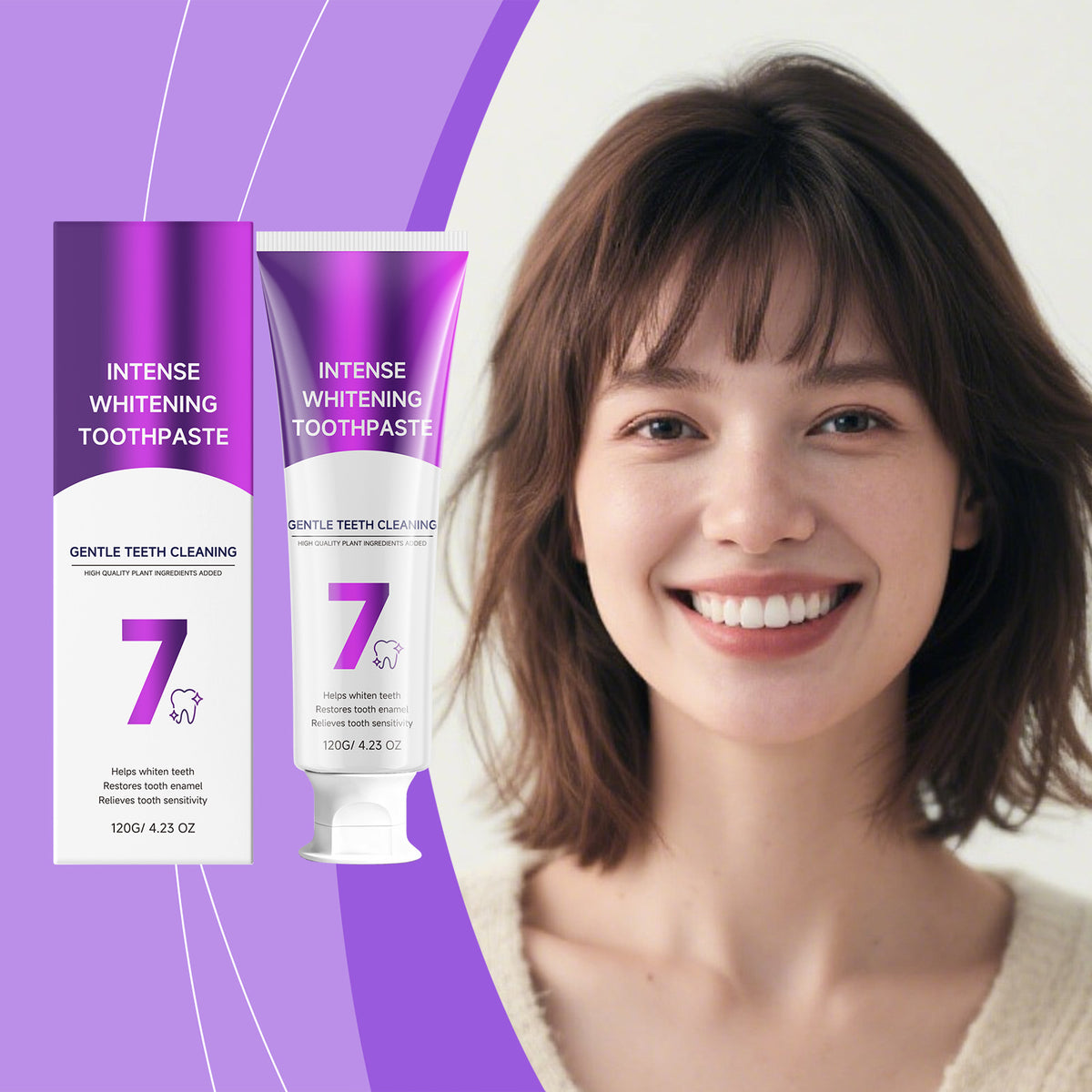Whitening Toothpaste 120g - Fresh Mint, Stain Removal