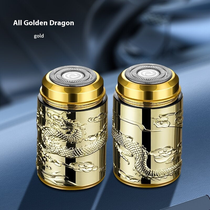 Rechargeable Body Electric Shaver with Dragon Relief Design