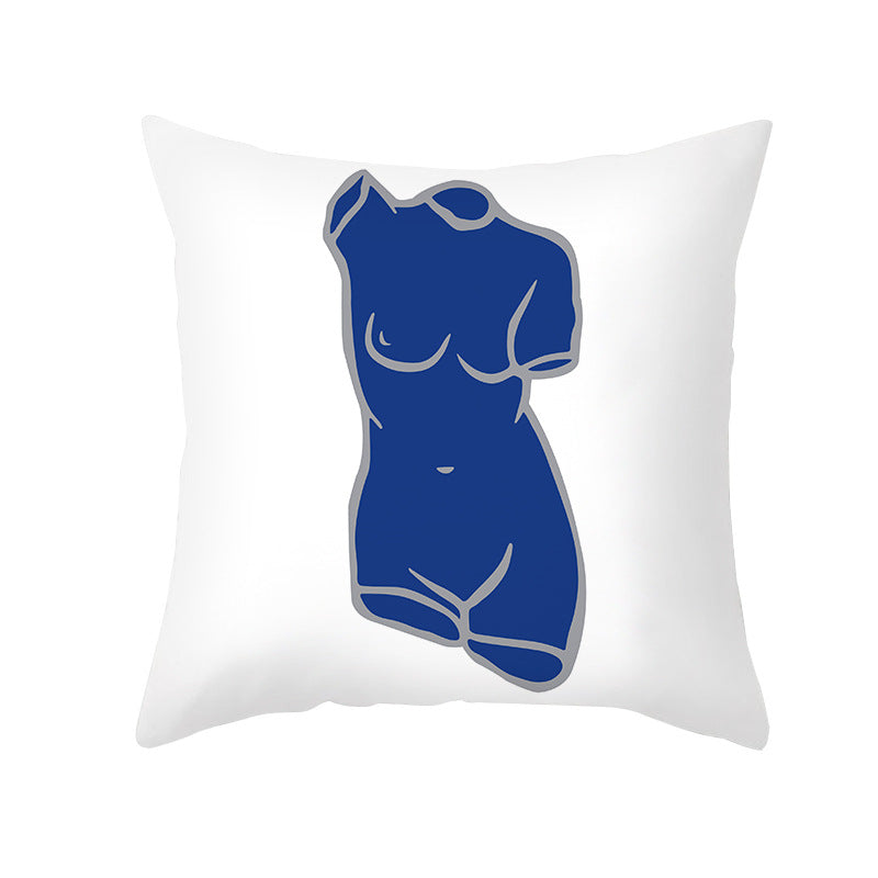 Abstract Art Cushion Cover 45x45cm - Soft Plush Nordic Style Sofa Pillowcase