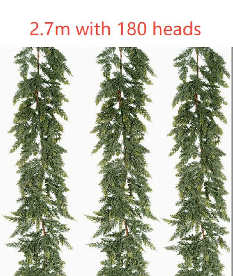 Thickened Cedar Rattan Christmas Decorations Pine and Cypress Set