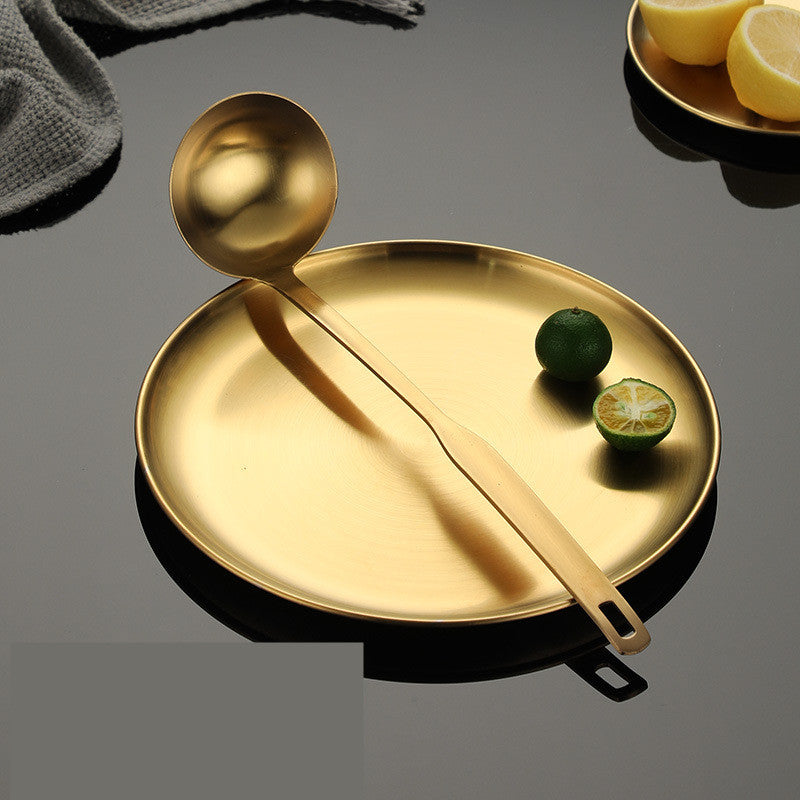Stainless Steel Gold Plated Cutlery Set with Multiple Styles - Durable Dinnerware