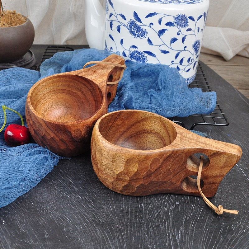 Wooden Water Cup Acacia Mangium Handcrafted Drinkware - Multiple Variants