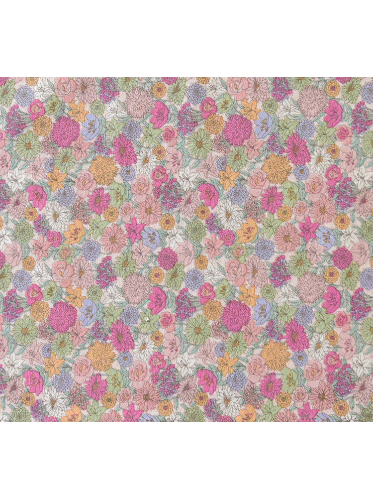 Cotton Linen Fabric for Sewing and Crafts - 45x140cm Ashley Pattern