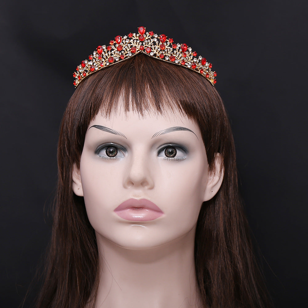 Rhinestone Baroque Headband Crown - Handmade Alloy