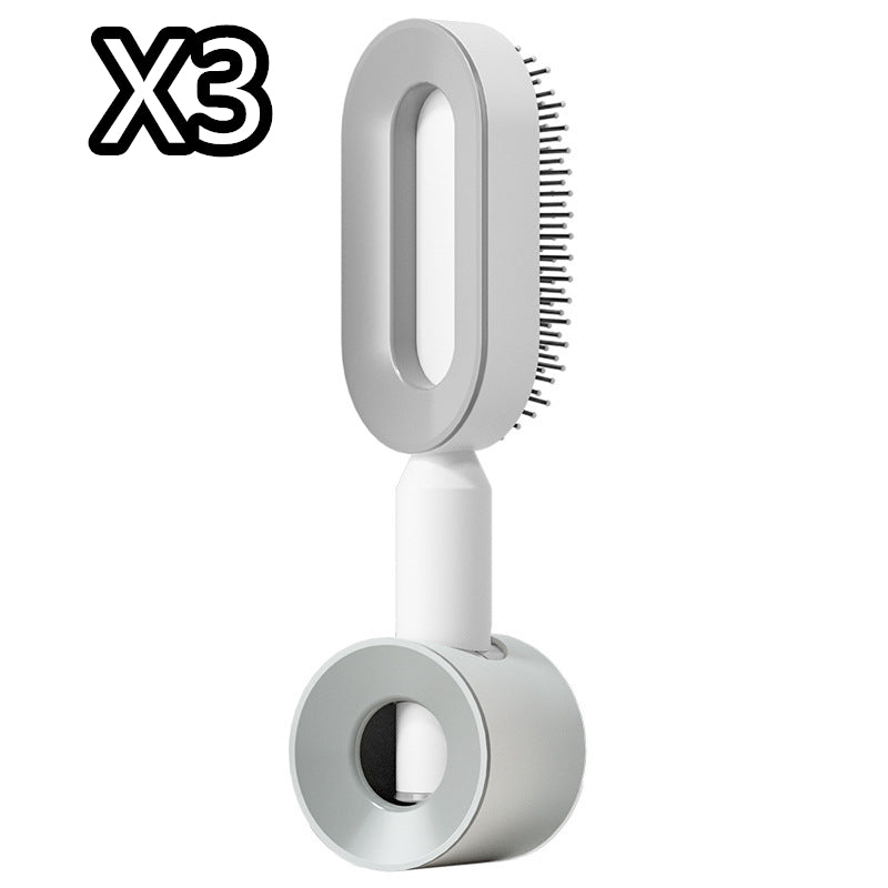 Self-Cleaning Hair Brush with 3D Air Cushion for Scalp Massage & Detangling