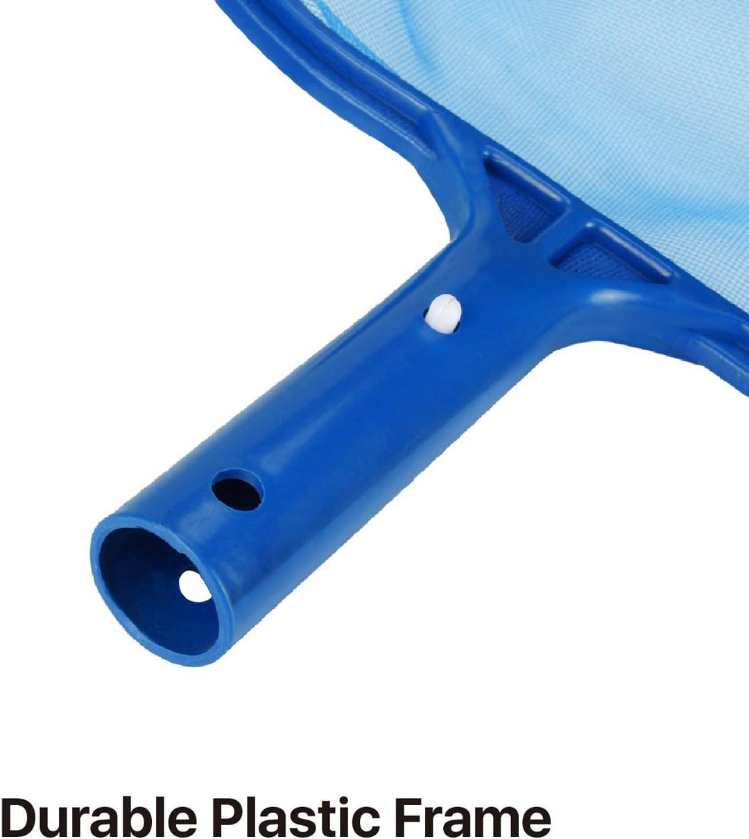 Pool Skimmer Net for Cleaning Leaves & Debris - Lightweight Fine Mesh Pool Net (Blue)