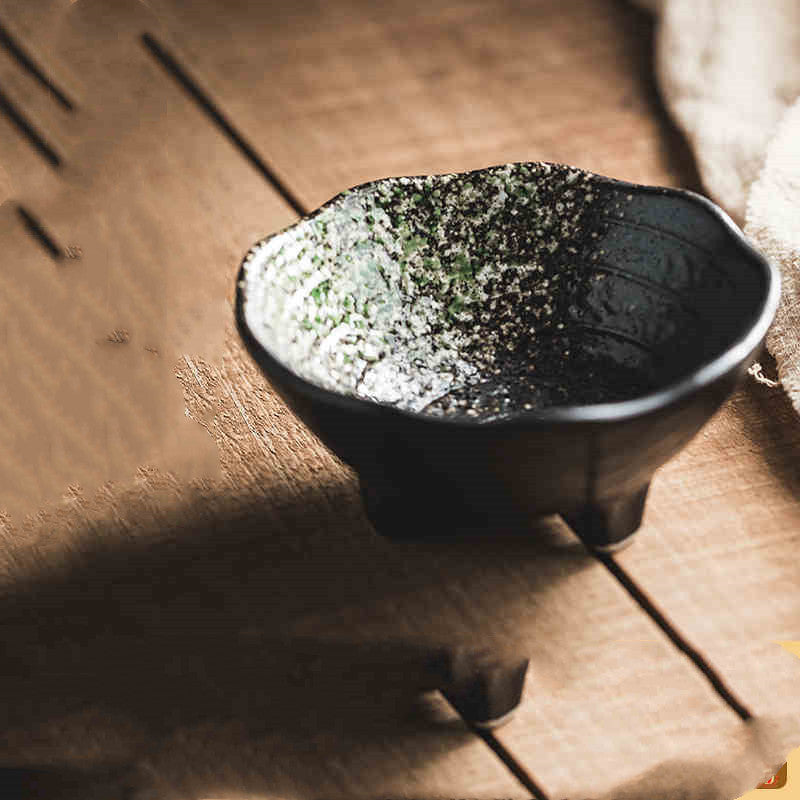 Japanese Style Ceramic Sauce Plate Small Dipping Bowl Vintage Tableware