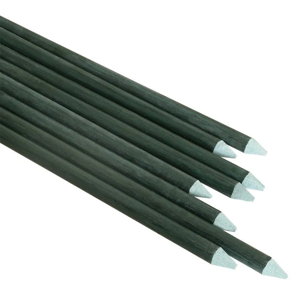 50PC Dark Green 1/4 inch Plant Support Sticks - 5ft Durable