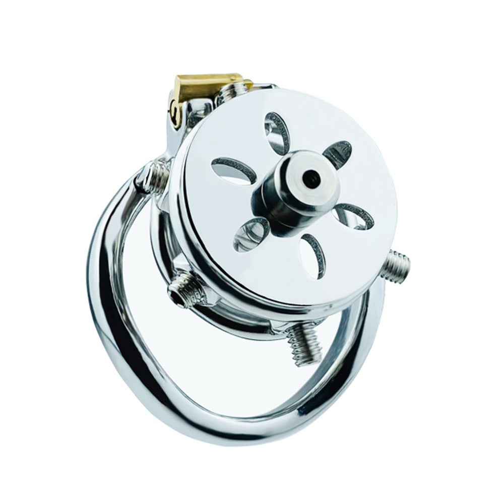 Stainless Steel Chastity Lock with Anti-Escape Features - Multiple Sizes