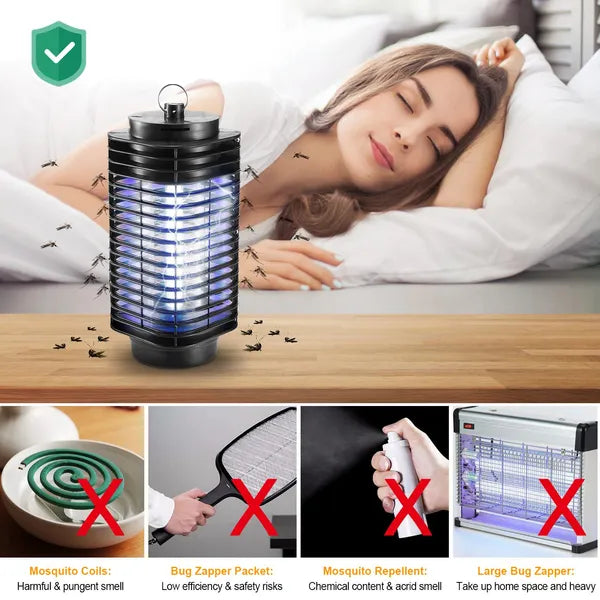 Electric Insect Zapper UV Light Mosquito Trap - Black