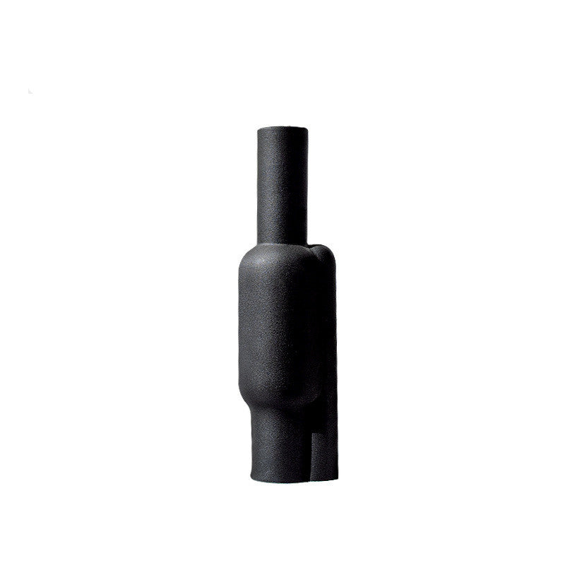 Creative Black and White Ceramic Vase – Modern Nordic Home Decor, Frosted Finish