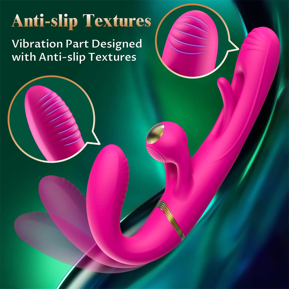 G-Spot Vibrator with 10 Flapping & 10 Vibrating Modes - Rose