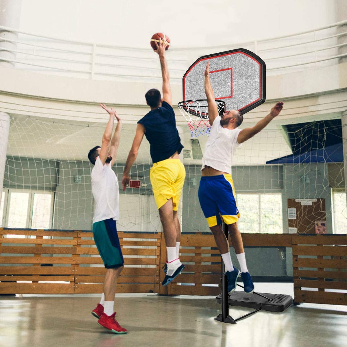 Height Adjustable 43 Inch Indoor Outdoor Basketball Hoop