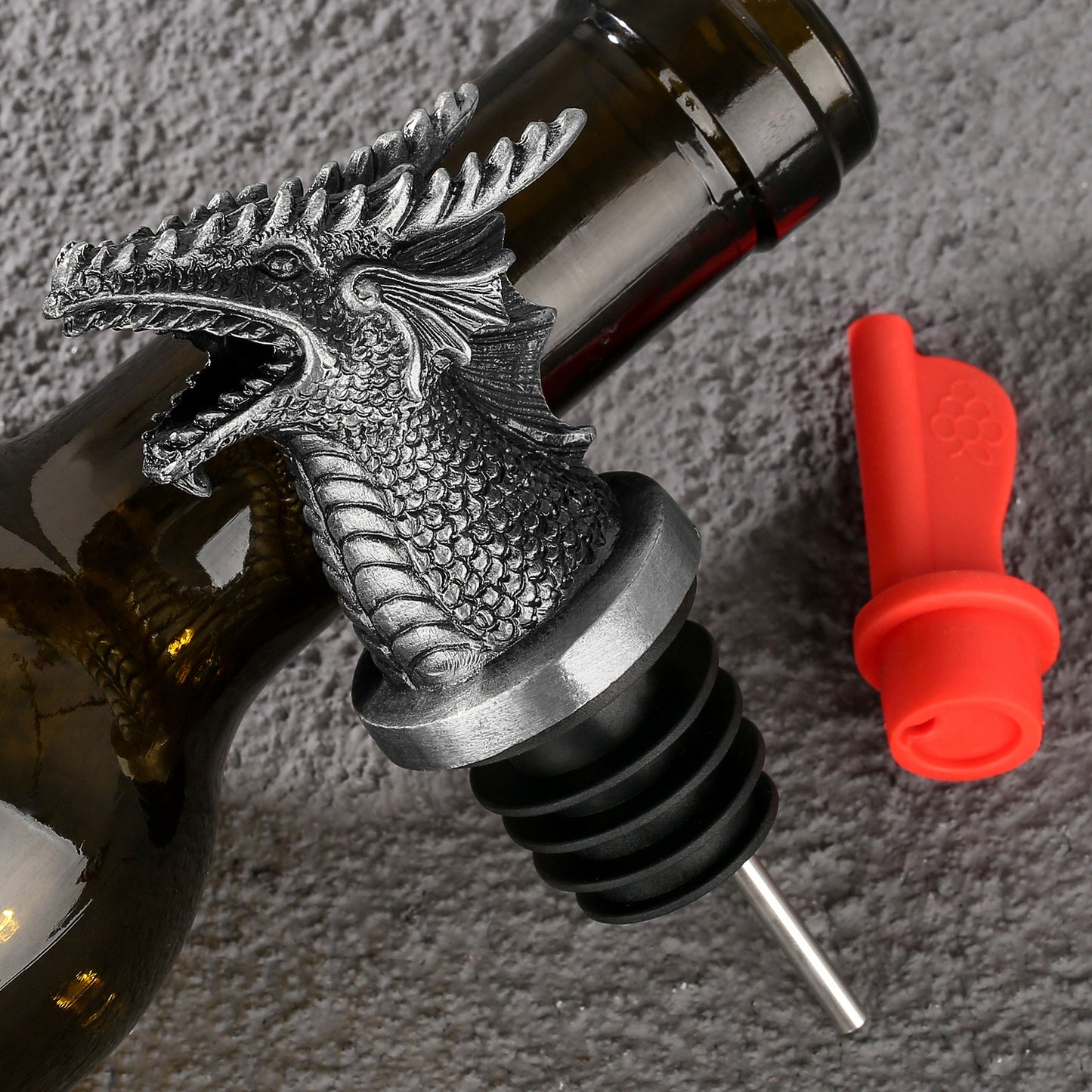 Dual Function Bottle Stopper and Faucet Dispenser - Multiple Colors