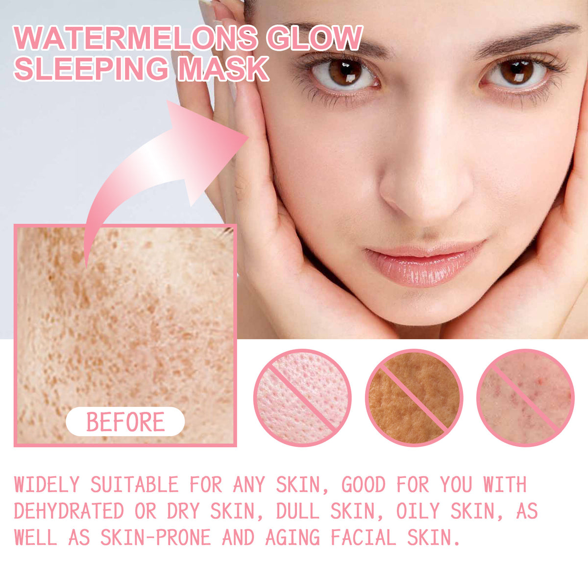 Watermelon Cream Facial Moisturizer for Skin Repair - 50ml