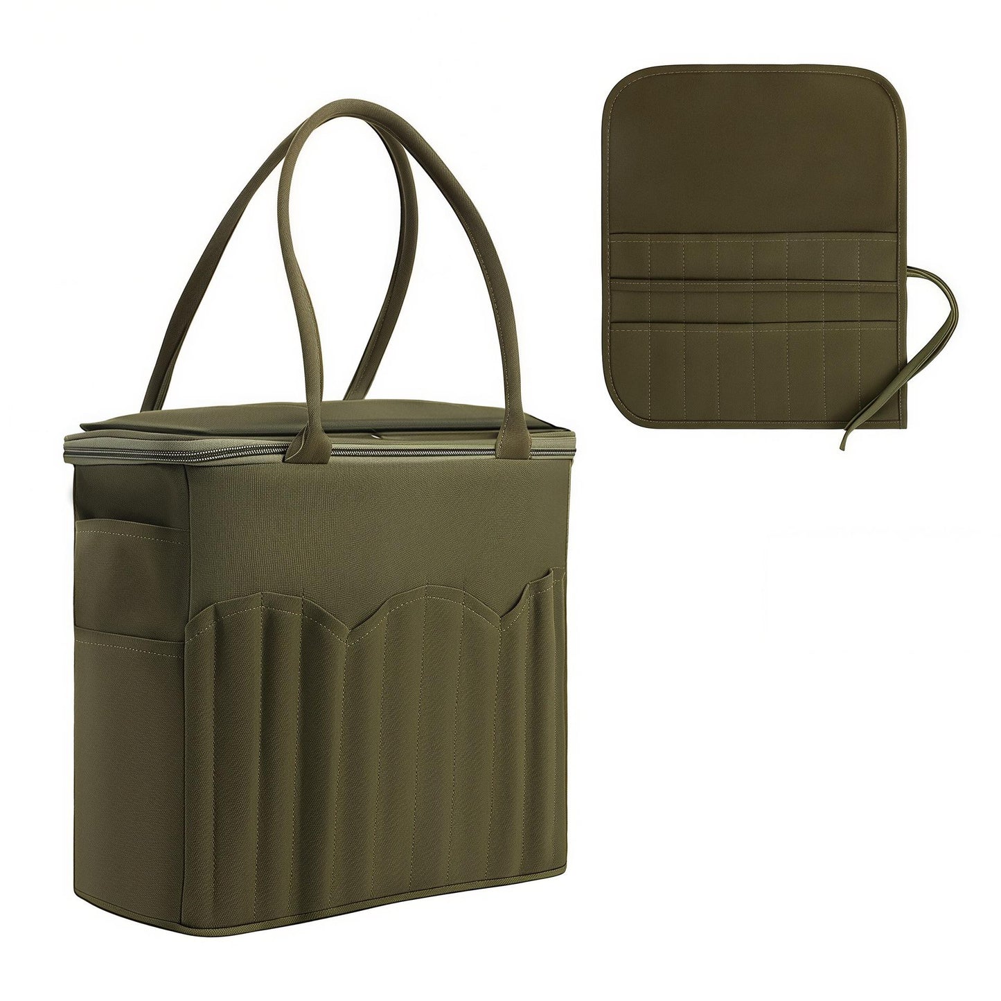 Canvas Yarn Knitting Tool Storage Bag - Multi-Color Home Organization