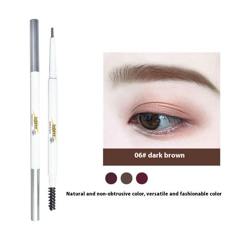 Waterproof Double-Headed Eyebrow Pencil - Sweat-Proof, Durable Makeup Tool