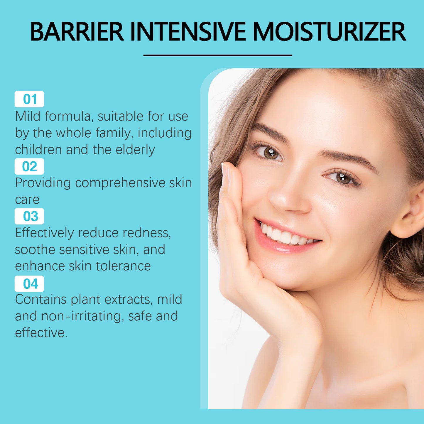 Centella Repair Moisturizer - Hydrating Facial Cream with Hyaluronic Acid