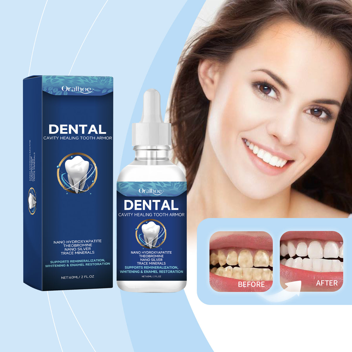 Tooth Care Solution - 60ml Oral Hygiene Liquid for Dental Care