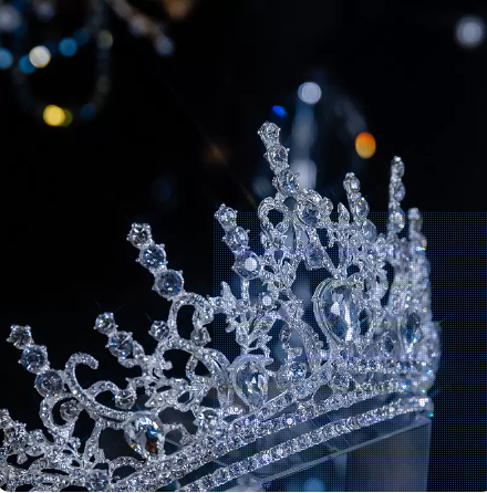 White Princess Crown Wedding Hair Accessory
